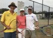 Bob and Chris Gudge with Phil Ingram invite you to play social tennis at Rainbow Beach