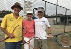 Bob and Chris Gudge with Phil Ingram invite you to play social tennis at Rainbow Beach