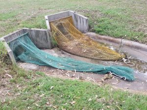 Paul Bentley has invented Eco Net litter prevention traps to catch the rubbish before it reaches water 