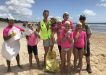 Tobias, Rhys, Brooke, Banjo, Mason, Lily back, Dysis (Front), Sienna and Di during Clean Up Australia Day