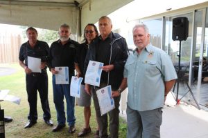 Surf Club - Awards for years of service Kim McCarthy (45), Mark Langton (35), Ray Wewer (35), Ross Kidd (35), Ron Organ (30)