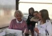Gwen McKenzie loved a visit from her great grandchildren, Daniel, Maia and Josie Booth at her retirement village last month