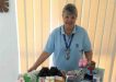 QCWA President Wendy receiving handmade items made by members going to those in need - great work ladies of the QCWA