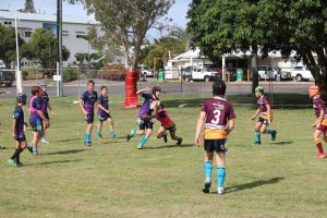 Great work from students who participated in the ‘Bush versus Beach’ Under 10s/11s football exhibition matches hosted at the Rainbow Beach Community Oval last month