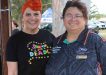Chair of NCACCH Helen Felstead, with Dietician Tracy Hardy, at the annual celebrations for Mental Health Week at the Tin Can Bay foreshore