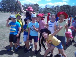 Some of the Tin Can Bay Year 4 students enjoying their fun in the sun