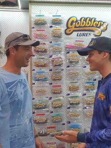 New Gardiner team member Jye, who is the junior ambassador for Gobblers Lures