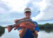 Gardiner Fisheries - Alex Brantz with a Mangrove Jack