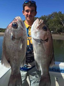 Plenty of quality Pearl Perch have been common lately on Baitrunner: Jackson with a nice pair