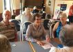 Probus - Everyone happily chatting at the meeting - John, Kaye, Jo and others