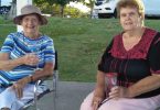 Lil Kahl and Janette Penny enjoyed dinner with the Over 60s