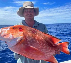 Jason was stoked with his first ever Red Emperor while fishing on Baitrunner