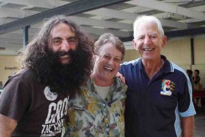 Tin Can Bay Fishing Club members, Debbie and Jim George, bring their nephew Costa Georgiadis, the dynamic host of ABC Gardening Australia back to Tin Can Bay for a must-see event