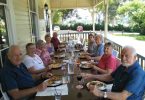 Over 60s members Ray and Lil Kahl, Barbra Gannon, Annette Collins, Doug Collins, Shaneen Baird, Pam Russell, Dorothy and Don Pascoe dine out at Gunabul Homestead in Gympie