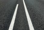 New wide centreline on Tin Can Bay Road