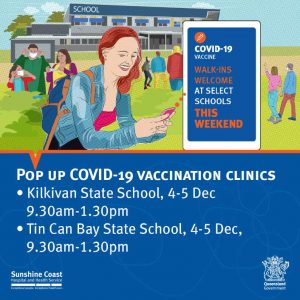 COVID-19 Vaccination Walk In Clinic this weekend Kilkivan and Tin Can Bay 