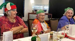 Happy members Marie, Della, and Roma enjoying the Probus Christmas luncheon