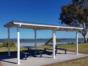 The all abilities access double shelter is ready for you to enjoy the view.