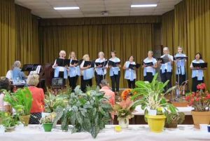 The choir’s last performance, at the Flower Show in Tin Can Bay in October 2021