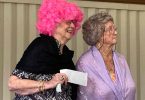 Val McClurg and Judy Kiddle presented a skit at the Probus changeover luncheon