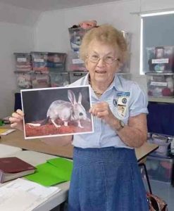 QCWA - Member Elwyn did her meeting talk on the bilby for Easter