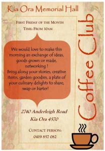 Chappy Chat Coffee Club flyer
