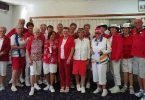 TCB Bowls Club - Resplendent in our red and white for President Ann’s day in June.