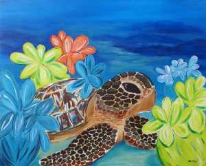 Sea Turtle by Net Rae Art. Catch more of her stunning artworks during this year’s Studio Trails in September. Image from www.netraeart.com.au 