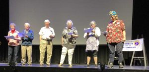 Cooloola Probus members performing the skit ‘The King with the Terrible Temper’
