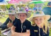 Our groovy juniors showing off their new fishing hats provided by GRC