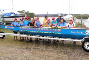 Cooloola Dragon Boat Club team members. Where’s Wally (aka Coach Sandra)?
