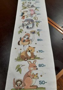 Quilters - Angie’s beautiful embroidered height chart.