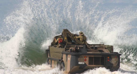 LARC-V on a previous training exercise here in Rainbow Beach. Catch them in action again this month.